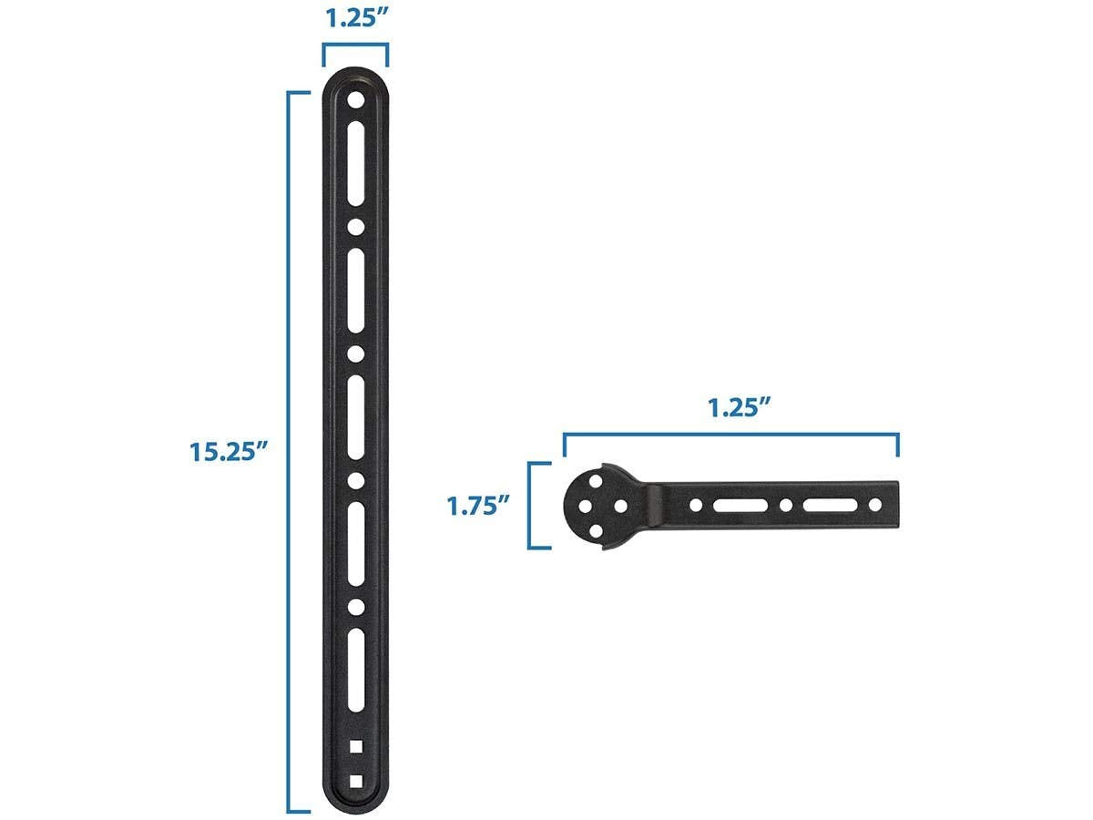 Monoprice Universal Soundbar Bracket with Adjustable Arms, Fits Displays 23in to 65in, Soundbars Up to 33lbs, Black, 139489