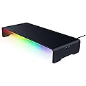 Razer Monitor Stand Chroma: 4 Port Hub - USB A 3.2, USB C 3.2, HDMI 2.0 - Ergonomic Height - Durable Aluminum Supports Up to 44 lbs - Organize Storage