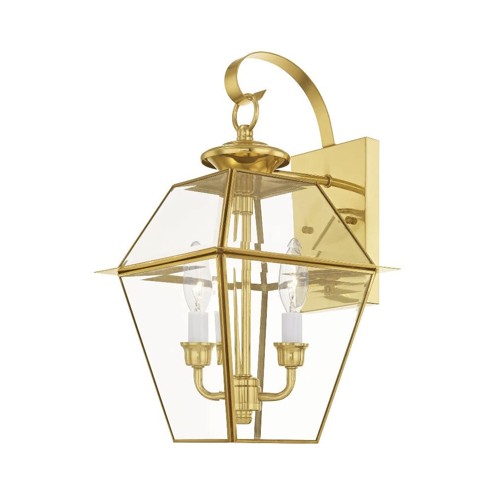 Livex Lighting 2281-61 Westover 2 Light Outdoor Wall Lantern, Charcoal