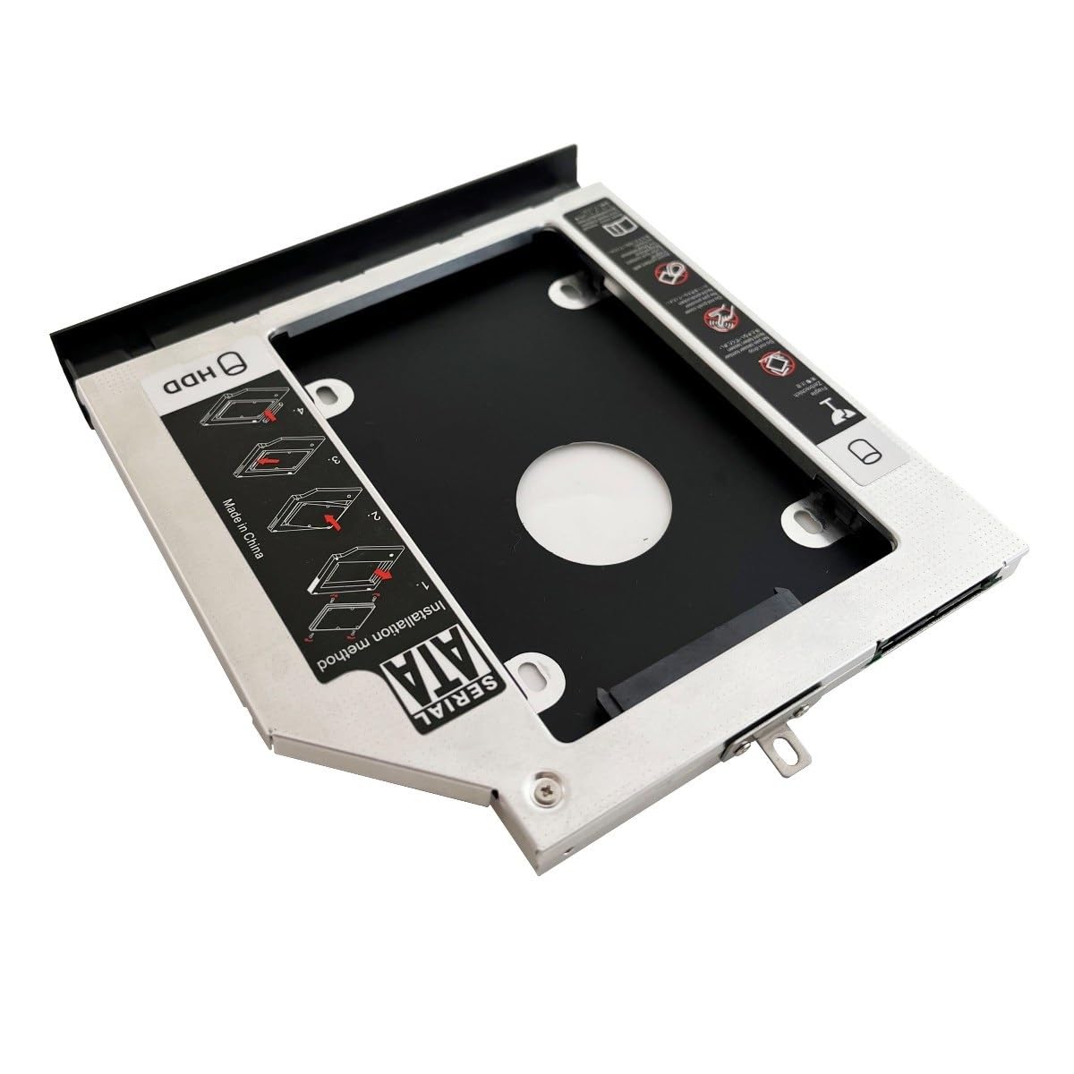 2nd HDD SSD Hard Drive Optical Frame Caddy Tray for Lenovo ThinkPad E550 E550C E555 E560 E565 only with Bezel Front Panel Faceplate Metal Bracket