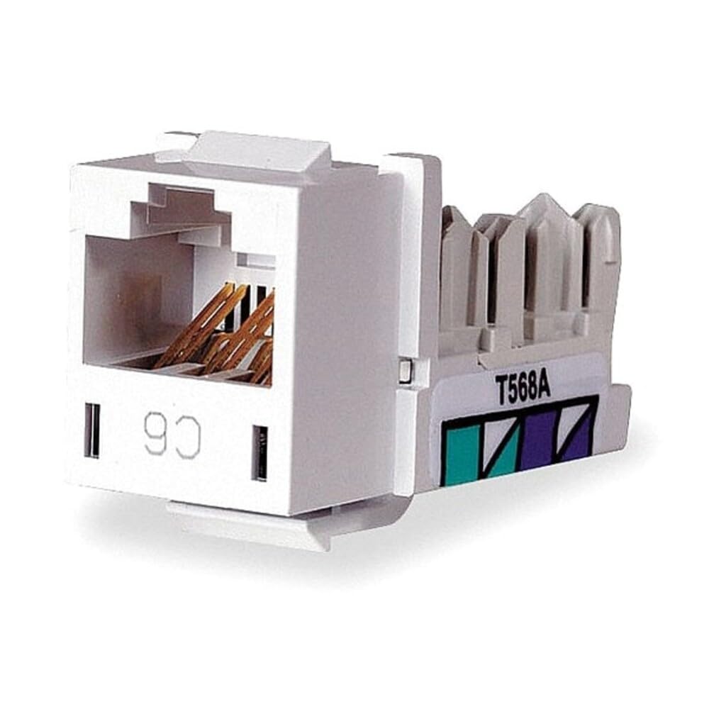 Jack, White, Cat6, Rj45