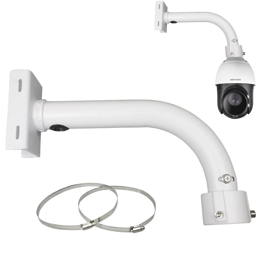 compcctv Security Camera Mount Bracket, Dome PTZ Camera Mount Universal Camera Pole Mount Bracket for CCTV Security Camera/IP Camera, L Type