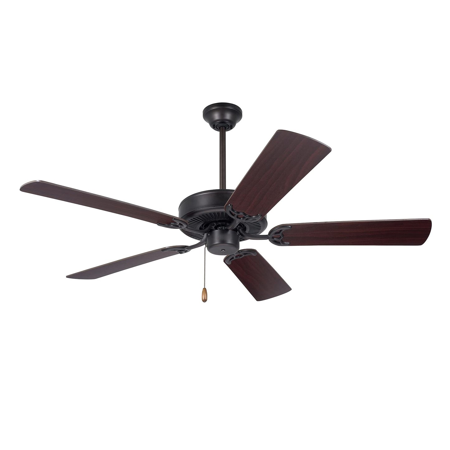 kathy ireland HOME Builder Ceiling Fan, 52 Inch | Traditional Fixture with 5 Reversible Blades and 4.5-inch Downrod | Light Kit Adaptable, Oil Rubbed