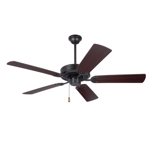 kathy ireland HOME Builder Ceiling Fan, 52 Inch | Traditional Fixture with 5 Reversible Blades and 4.5-inch Downrod | Light Kit Adaptable, Oil Rubbed
