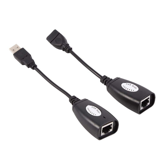 Zerone USB2.0 RJ45 Extension Adapter,Over Cat5/RJ45/Cat6 Ethernet USB Male/Female Extender Kit