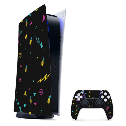 MightySkins Gaming Skin for PS5 / Playstation 5 Digital Edition Bundle - Magic Pineapple | Protective Viny wrap | Easy to Apply and Change Styles |