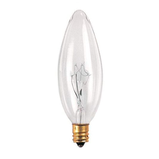 Bulbrite Incandescent B8 Candelabra Screw Base (E12) Light Bulb, 5 Watt, Clear