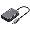 Snlrntin USB C to RJ45 Network Adapter for Google TV, Chromecast, Laptop, Black