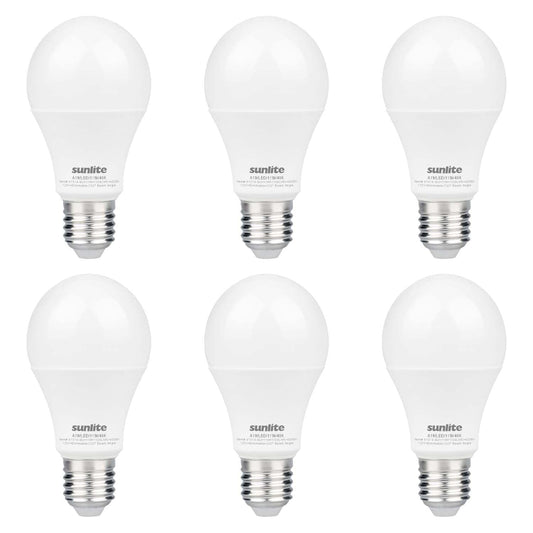 Sunlite LED A19 Light Bulb, 11 Watts (75W Equivalent), 1100 Lmns, 120V, Dimmable, Medium E26 Base, 90 CRI, 230 Degree Beam Angle, UL Listed, Title-20