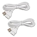 RecDec 2 Pack USB Extension Cable White 5Ft 2Pin 20AWG USBA Male to Female Extension Cord for USB Desk Fan Led Strip Lights Desk Lamp Table Lamps Dash