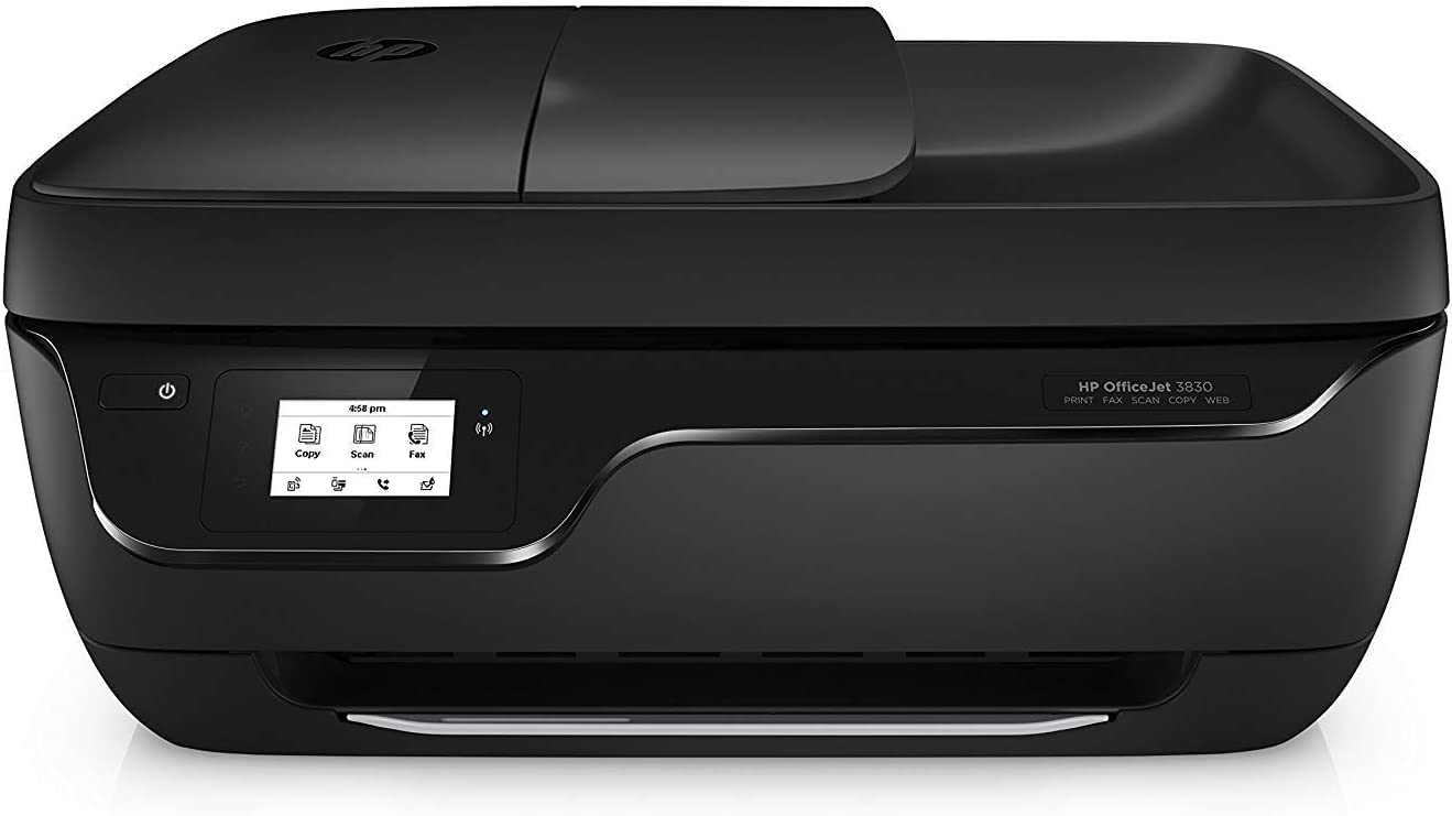 HP OfficeJet 3830 All-in-One Wireless Printer/Copier/Scanner/Fax, Instant Ink, Compatible with Alexa with XPI USB Printer Cable (Renewed)