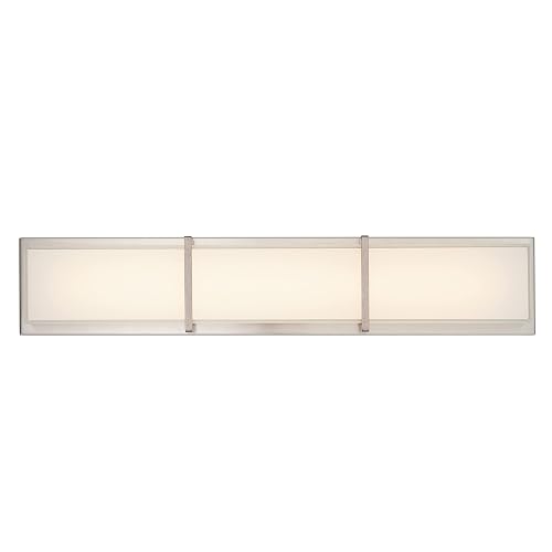 artika Subway 29W LED Modern Bathroom Vanity Light Fixture, Brushed Nickel Finish Ideal for Bathroom - 1900 Lumens, 3000 Kelvin, Made of Steel, No