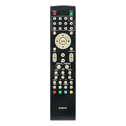 RC2010V Remote Control Replacement fit for VIORE TV LC37VF56 LC32VF56 LC26VF56 LC24VF56 LC22VF56 LC32VH70 LC42VF56 LC32VH56A LC26VH56 LC19VF56