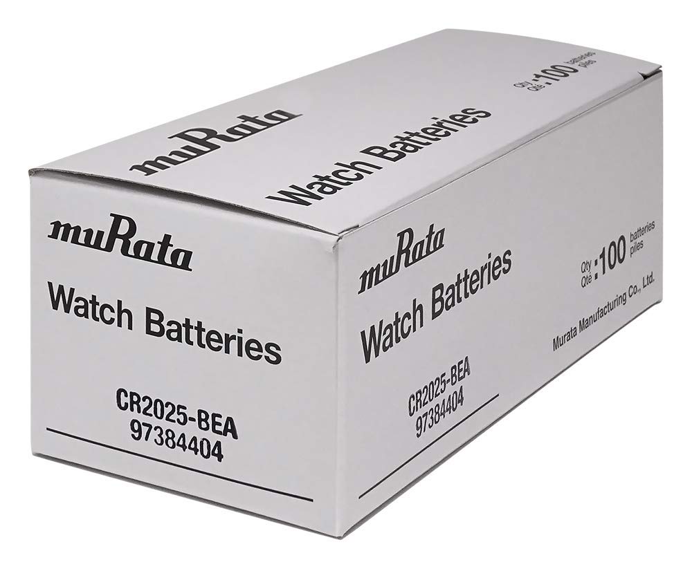 Murata CR2025 Battery DL2025 ECR2025 3V Lithium Coin Cell (100 Batteries)