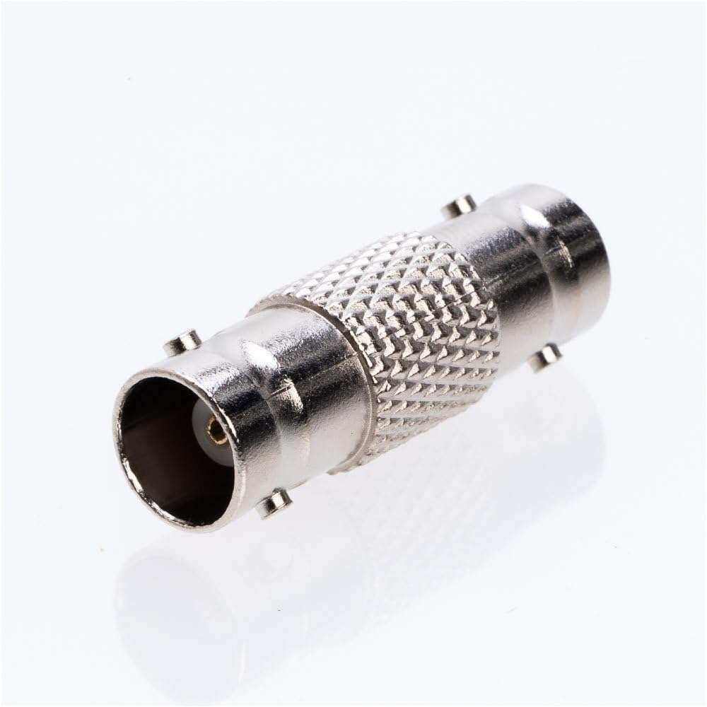 SATMAXIMUM BNC Female to Female Adapter Connector, Coupler for CCTV Security Camera, SDI, HD-SDI, Coax RG6 (10)
