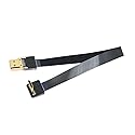cablecc 90 Degree Down Angled FPV Mini HDMI Male to HDMI Male FPC Flat Cable 50cm for Multicopter Aerial Photography