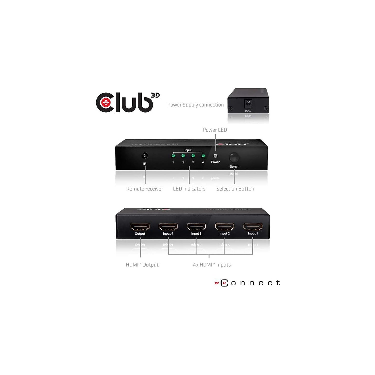 Hdmi 4K60hz 2.0 Uhd Switchbox 4 Ports