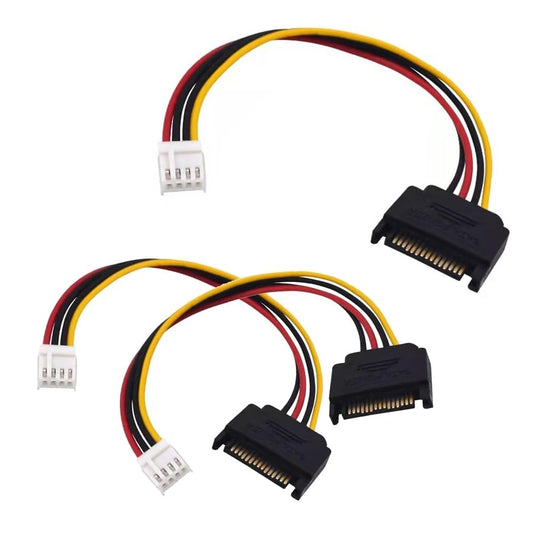 ThtRht 3 Pack Floppy Drive to Sata Adapter 15 PIN SATA Male to 4 PIN FDD Female Power Supply Cable Converter 15pin to 4pin Connector for Mini PC DIY