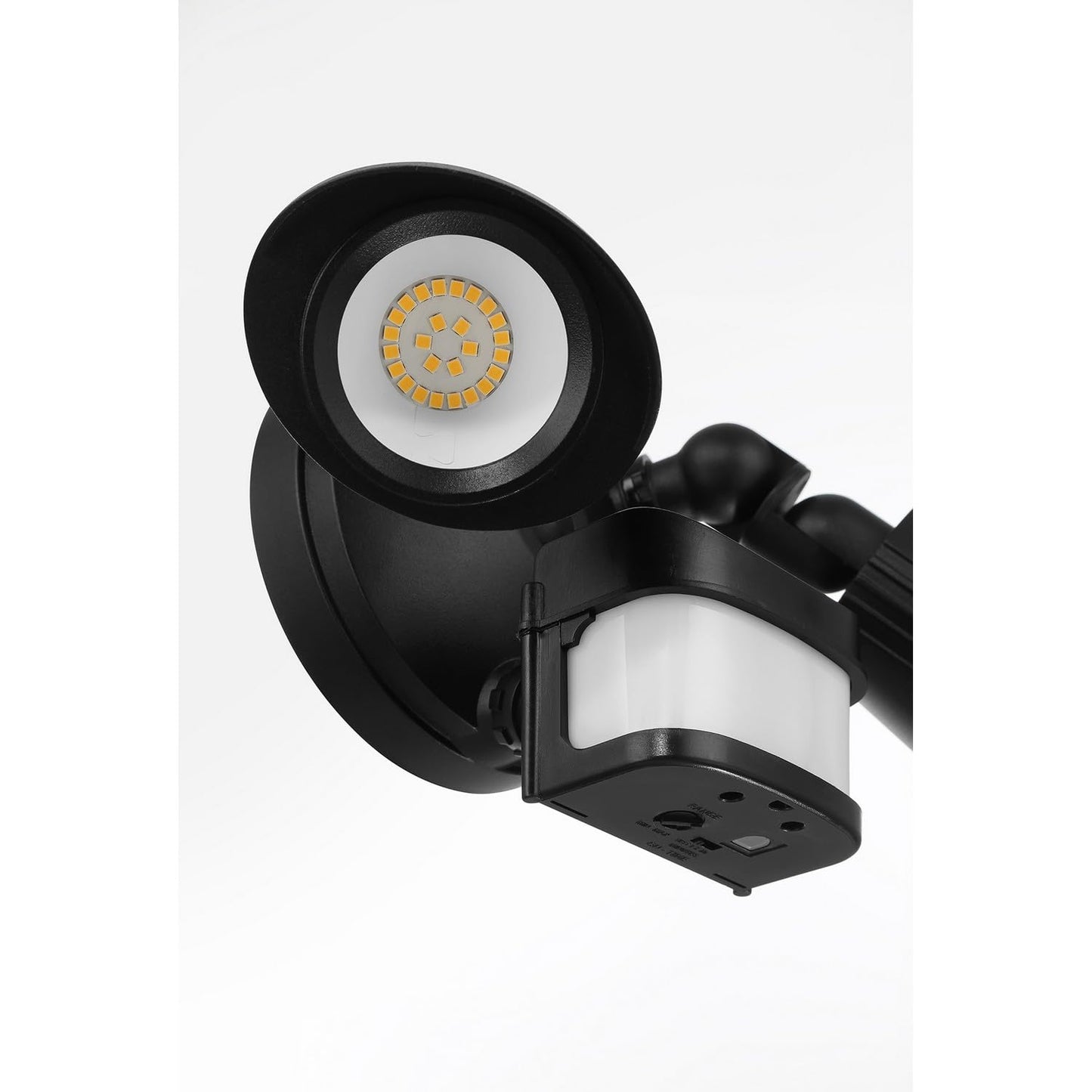 Savoy House 22-Watt Equivalent 1500 Lumen Black Motion Sensing Integrated LED Double Flood Light 4-FLOOD-MS-A2-3000K-BK
