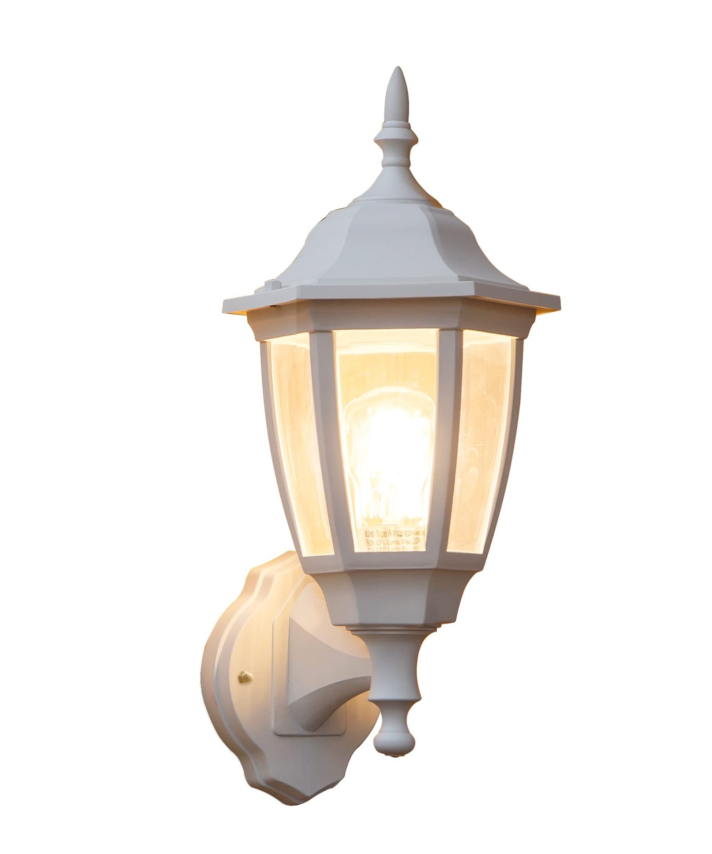 FUDESY Outdoor Wall Lantern, Exterior Waterproof Wall Sconce Light Fixture, White Front Porch Light Wall Mount for Garage, Patio, Yard, FDS2542EW