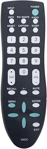 GXCC Replace Remote Compatible with Sanyo TV - DP26640, DP26648, DP26649, DP42142, DP42740, DP39E23 TV Remote