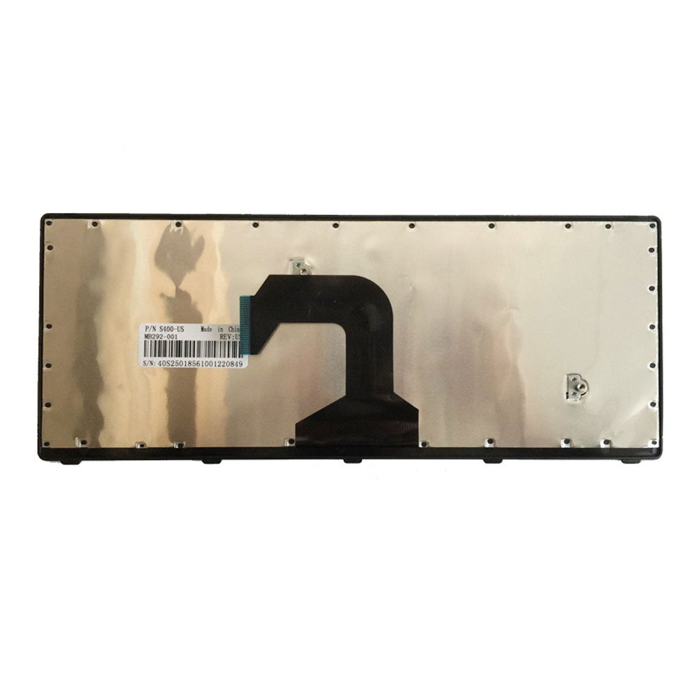 Laptop Replacement Keyboard Fit Lenovo IdeaPad S400 S400T S400U S300 S405 S40-70 S400-IFI S400-ITH M30-70 US Layout with Frame (Black)