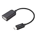 axGear Micro USB to USB Female Adapter Cable for Power Charing and OTG Device