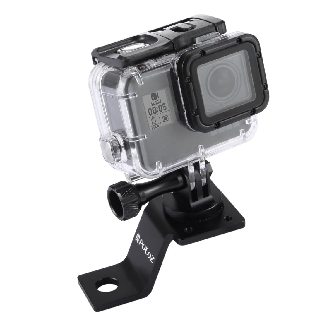PULUZ Motorcycle Mirror/Pinch Bolt Mount Fixed Metal Bike Holder Mount for DJI Osmo Action/GoPro Hero 7 / Hero 6 / Hero 5 Hero 4 Session Xiaoyi MiJia