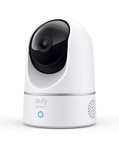 eufy Security 2K Indoor Cam Pan & Tilt, Plug-in Security Indoor Camera with Wi-Fi, IP Camera, Human & Pet AI, Voice Assistant Compatibility, Motion