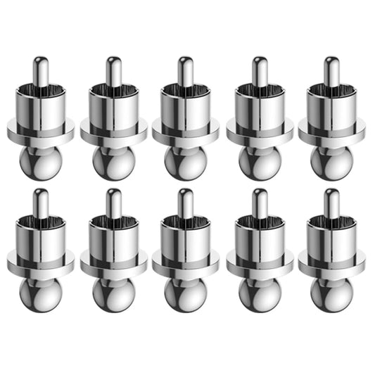 Audiocrast 10x RCA Dust Caps, Rhodium Plated Copper RCA Protective Caps RCA Noise Stopper HiFi RCA Shorting Protective Covers for RCA Chassis RCA