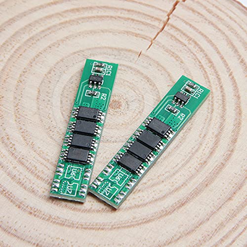 Acxico 5Pcs 1S 3.7V 10A Li-ion Lithium 1X Battery Protection Board 4 MOS Tube BMS PCB DIY