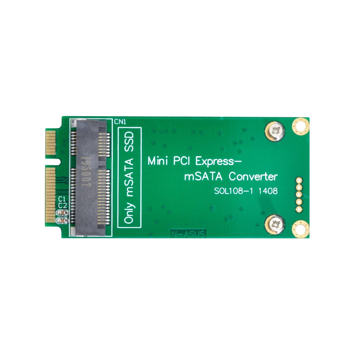 cablecc 3x5cm mSATA Adapter to 3x7cm Mini PCI-e SATA SSD for Asus Eee PC 1000 S101 900 901 900A T91
