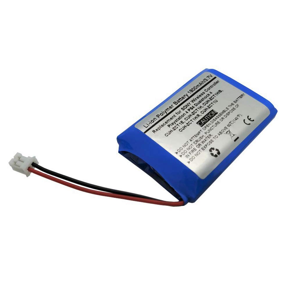 1800mAh 3.7V Battery For Sony Playstation PS4 Gold Wireless Headset & PS4 Dualshock 4 Wireless Controller Models: CUH-ZCT1E, CUH-ZCT1H, CUH-ZCT1H/B