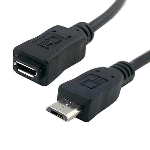 chenyang Micro USB 2.0 Extension Cable,Micro USB 5Pin Male to Female Data Charging Extension Cable for Dash Cam/GPS/Camera 4.92FT/1.5M