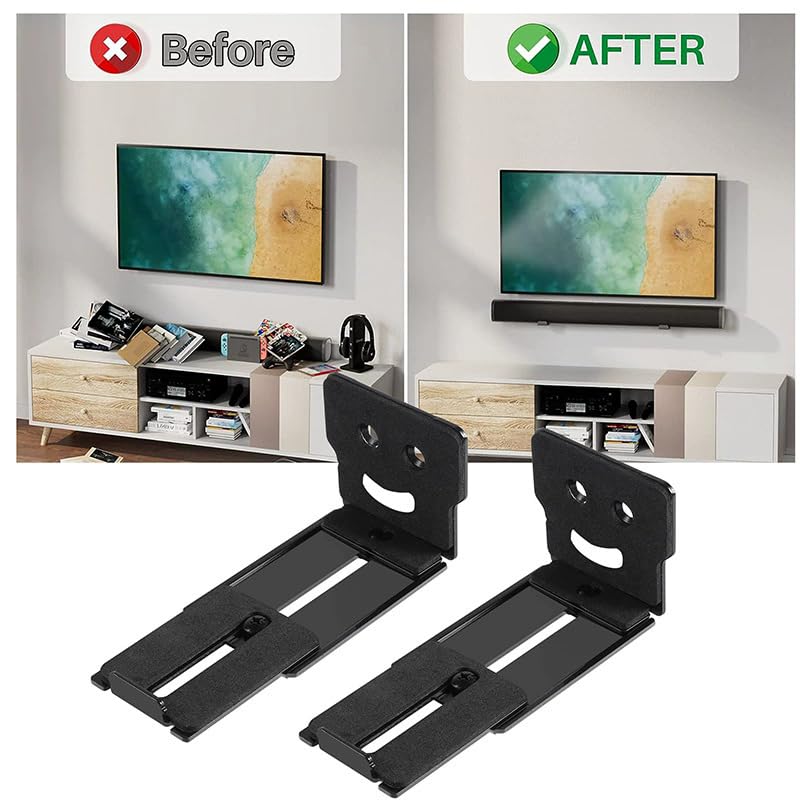 Audio Slide Rail Length Adjustable Echo Wall Long Sound Wall Frame Wall Mount Bracket for LG Samsung Sony Home Theater Adjustable Wide Version of The