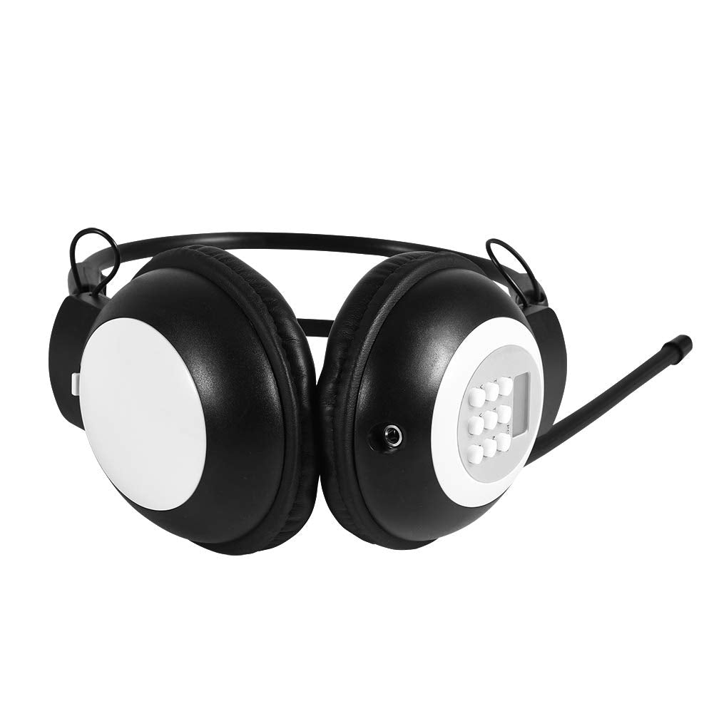ASHATA Over Ear Foldable Head Mounted /Wired Headphone Noise Cancelling HiFi Headset FM Radio with Flexible Antenna Ideal for Audio Room, Learning…
