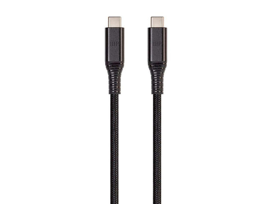 Monoprice AtlasFlex Series Durable USB 3.2 Gen 2 USB-C Data & Power Kevlar Reinforced Nylon-Braid Cable, 10Gbps, 5A/100W PD, 1m, Black