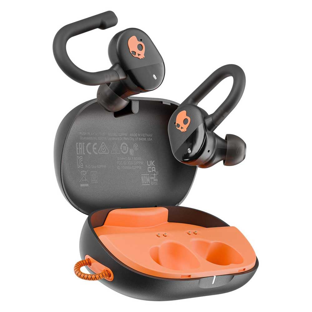 Skullcandy Push Play Active Wireless Earbuds, Bluetooth Headphones, Noise Isolating Fit, 34 Hrs Battery, Secure-Fit Over-Ear Hanger, Sweat Water…
