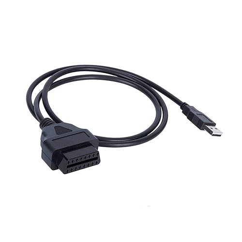 WSDMAVIS 1 Pcs 16 Pins OBD2 Extension Cable to USB Female Port Charging Adapter Cables Connector for Car Extension Cord Connector