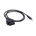 WSDMAVIS 1 Pcs 16 Pins OBD2 Extension Cable to USB Female Port Charging Adapter Cables Connector for Car Extension Cord Connector