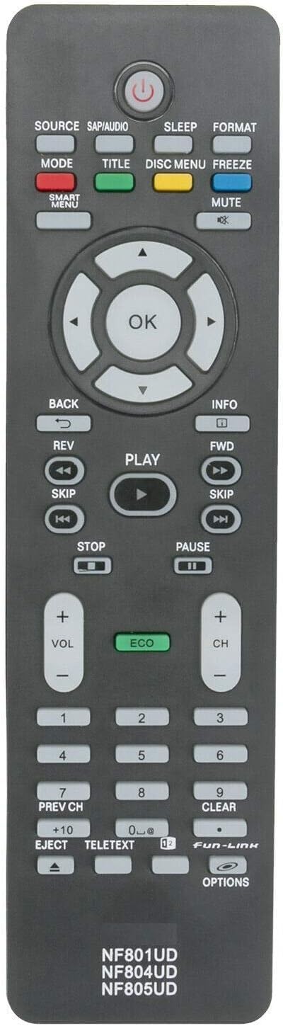 NF801UD NF805UD NF804UD TV Remote Control for MAGNAVOX 46MF440B 46MF401B 40MF430B 32MF330B