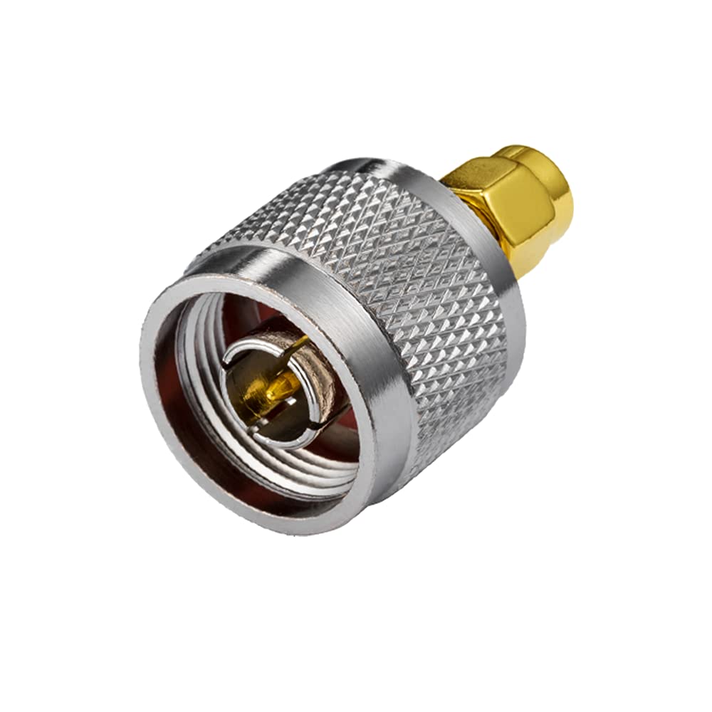POBADY 2PCS RP-SMA Male to N-Type Male Adapter, 51.4g
