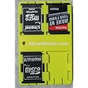 Standard SD Card Holder Credit Card Size Secure Digital Memory Card Case (Yellow)