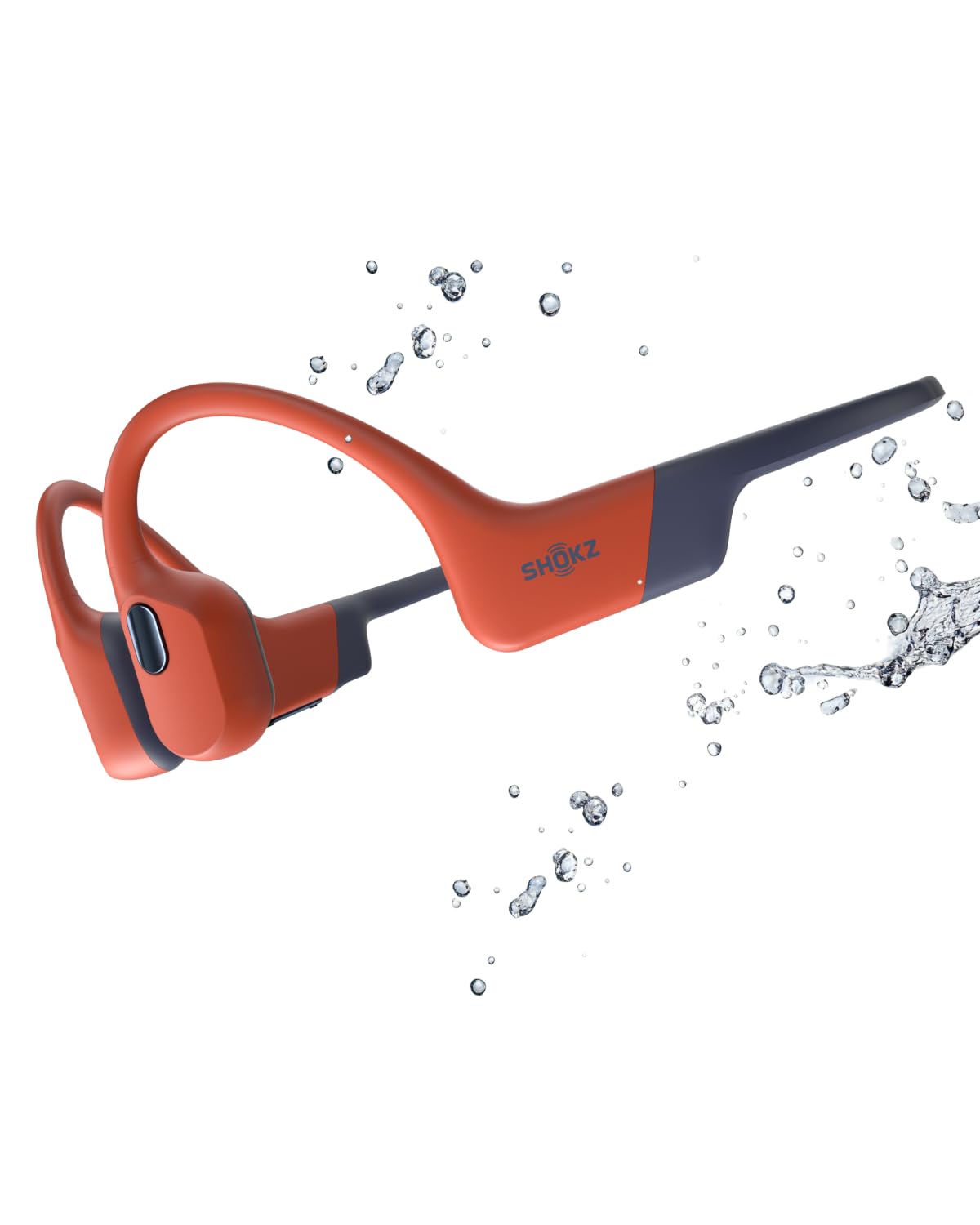 SHOKZ OpenSwim Pro Open-Ear MP3 Headphones, Red, IP68 Waterproof, 32GB MP3