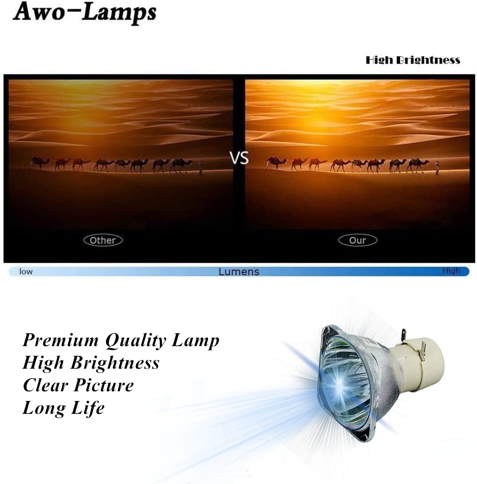 AWO RLC-100,RLC-102,RLC-098,RLC-097 Replacement Lamp Bulb for VIEWSONIC