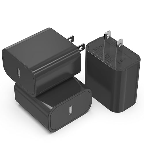iGENJUN 3Pack USB C Charger Block 20W, PD 3.0 Type C Wall Chargers USBC Power Adapter Brick Cube Fast Charger for Phone 17/17 Pro/16/15, Galaxy