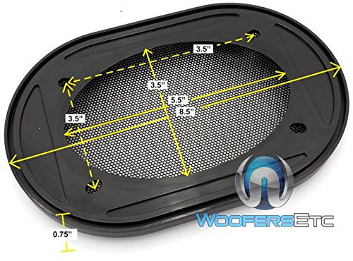 Pair of 4 x 6 Inches Car Speaker Grills