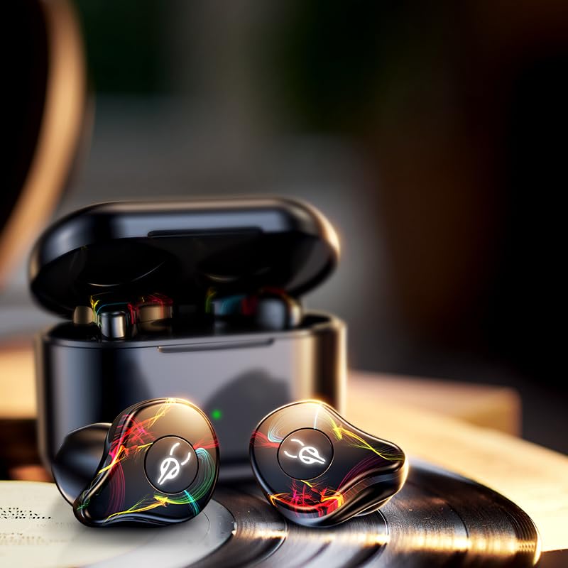 ICESOMNUS Sabbat X12 PRO Semi in-Ear Wireless Earbuds, Bluetooth 5.4 TWS Headphones with Comfortable Open-Fit Design, Clear Calls, Button Siri…