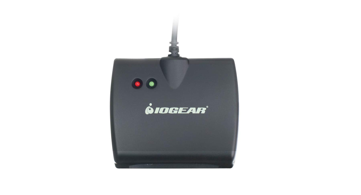 IOGEAR USB Smart Card Access (CAC) Reader - TAA Compliant - DOD/Government/Healthcare/Banking/Entertainment/Secure Network Login - Compatible