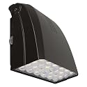 LEDVANCE Dual Selectable Slim LED Wall Pack, 10/20/30W, Dimmable, 3 CCT Selectable 3000/4000/5000K, 80 CRI, Photocell, Bronze - 1 Pack (62878)